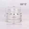 hot sale 10g round empty glass cream jar with black lid cosmetic refillable empty glass container